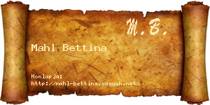 Mahl Bettina névjegykártya